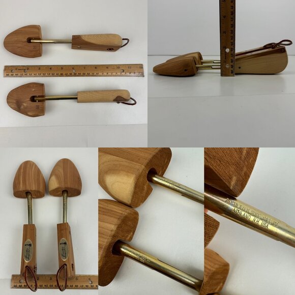 Vtg Cedar Wood Medium Size Shoe Tree Shape Moisture Absorber Executive Imperials - Picture 3 of 11